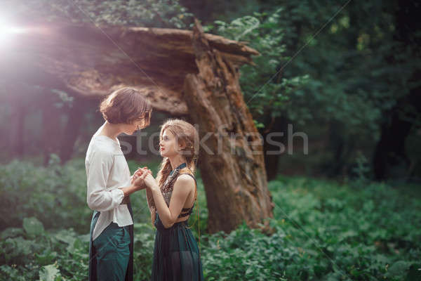 Sevmek açık orman kırık Stok fotoğraf © artfotodima