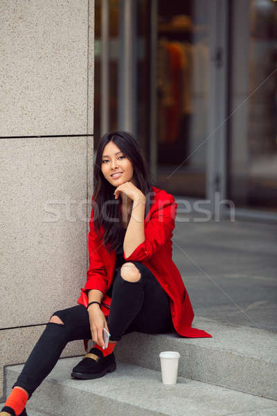 Asian woman young worker Stock photo © artfotodima