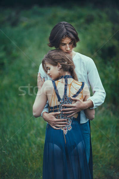 Liebe Freien stehen Wald Stock foto © artfotodima