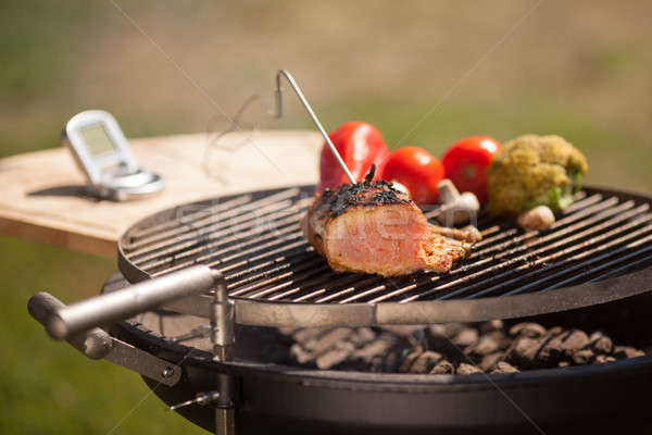 Stockfoto: Vlees · temperatuur · grillen · diner · schaal · biefstuk