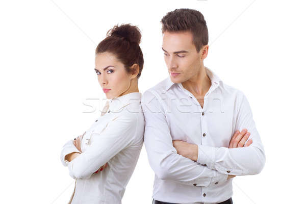 Paar Scheidung Krise unglücklich nicht sprechen Stock foto © artfotodima
