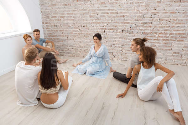 Group therapy session for couples Stock photo © artfotodima