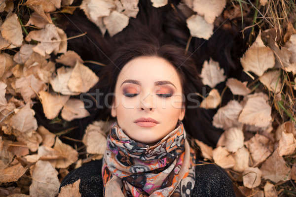 Stock photo: Autumn woman portait