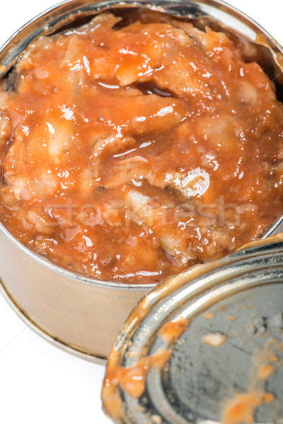 Canned fish in tomato sauce Stock photo © artfotoss
