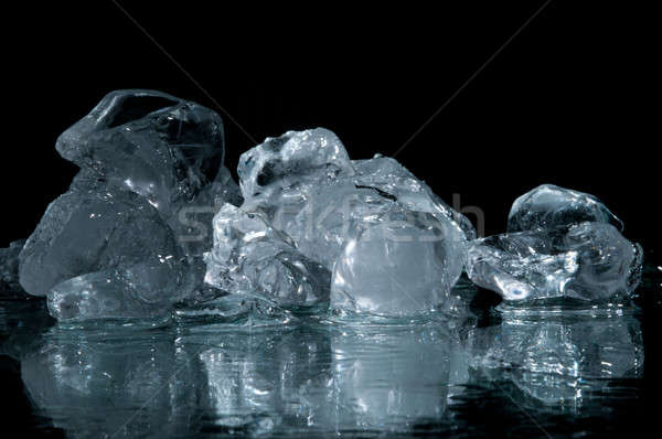 chunks of ice lay on the ground Stock photo © artfotoss