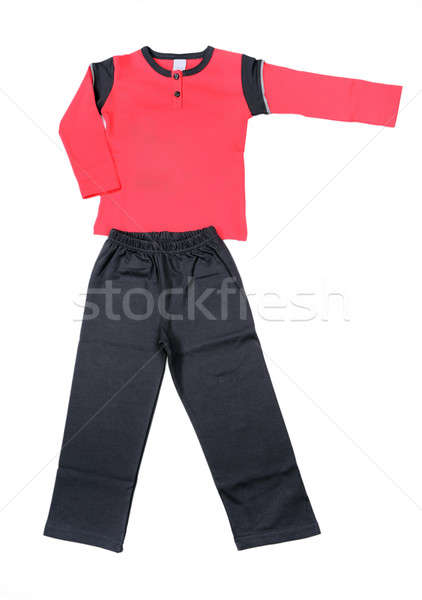 Piękna dzieci dres biały moda tle Zdjęcia stock © artfotoss