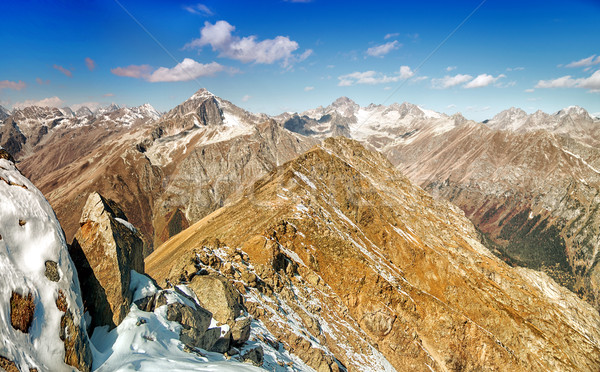 Dombai. Scenery of rockies in Caucasus region in Russia Stock photo © artfotoss