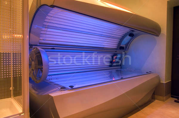Solarium wnętrza przestrzeni niebieski Zdjęcia stock © artfotoss