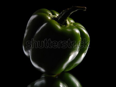 [[stock_photo]]: Vert · sweet · poivre · noir · légumes · isolement