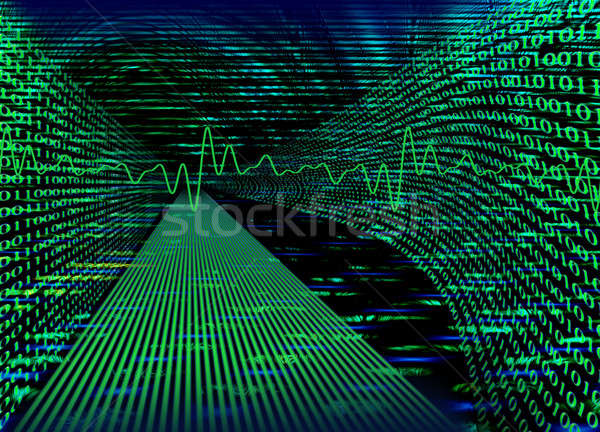 Internetu kod binarny dwójkowy działalności komputera technologii Zdjęcia stock © Artida