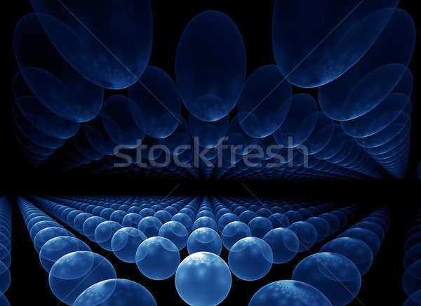 blue orbs horizon Stock photo © Artida