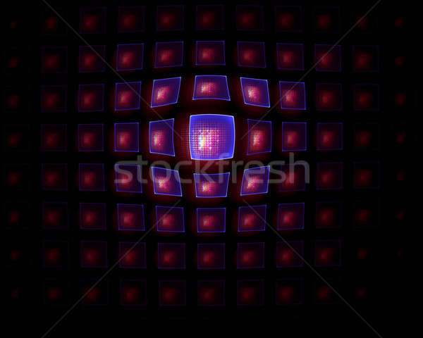 Blue and red  tiles  and net  background Stock photo © Artida