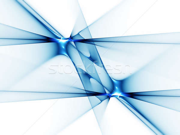 Blu abstract raggi riflessione bianco illustrazione Foto d'archivio © Artida