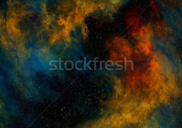 Foto stock: Nebulosa · estrellas · campos · profundo · espacio · colorido