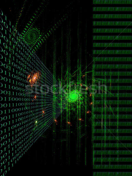 Komunikacji Internetu kod binarny danych komputera Zdjęcia stock © Artida
