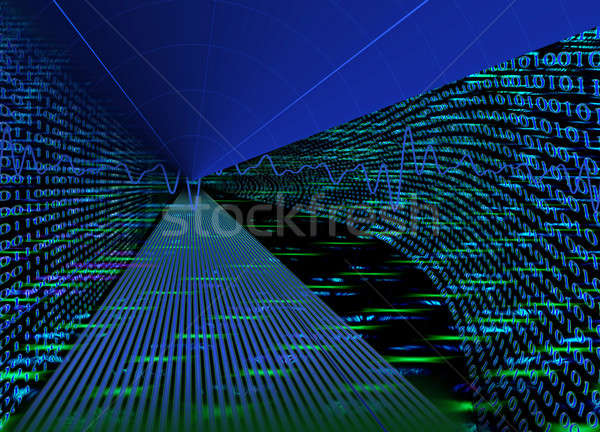 Comunicazione internet codice binario dati tecnologia Foto d'archivio © Artida