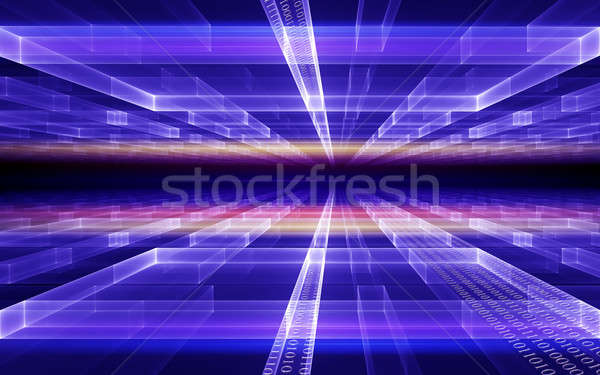 Nézőpont bináris kód adat áramlás internet kommunikáció Stock fotó © Artida