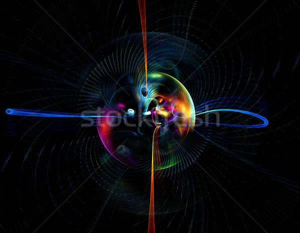 Colorido fantasia planeta energia linhas campos Foto stock © Artida