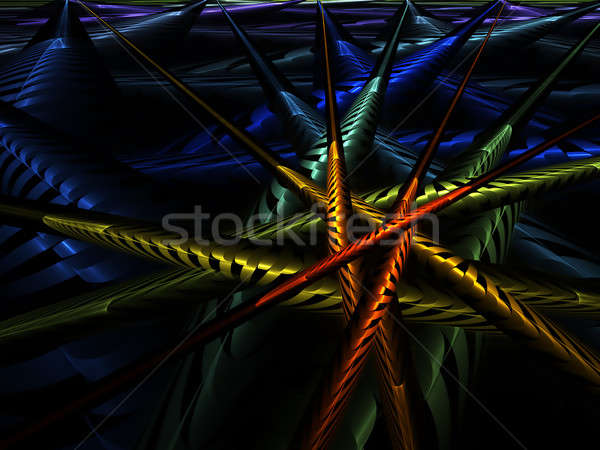 Colorato tubi tubi abstract illustrazione nero Foto d'archivio © Artida
