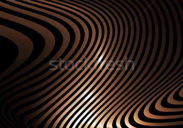 Foto stock: Dourado · abstrato · listrado · ondas · ondulado