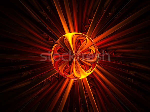 radiate red energy sphere  Stock photo © Artida