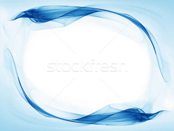 Albastru abstract cadru energie ondulat Imagine de stoc © Artida