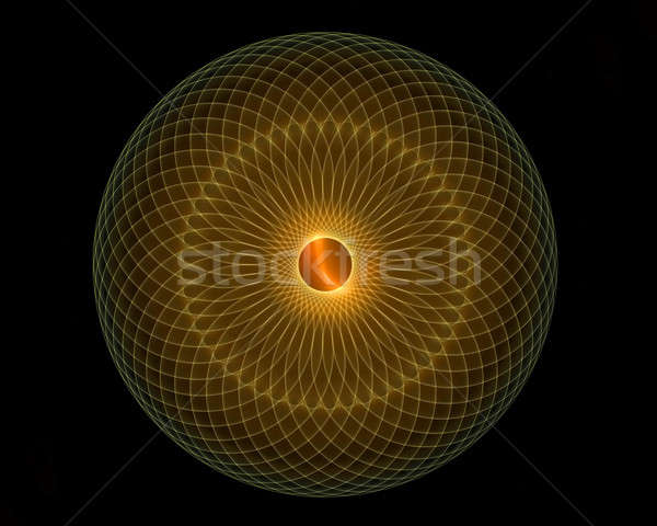 Abstract spherical electromagnetic field  Stock photo © Artida