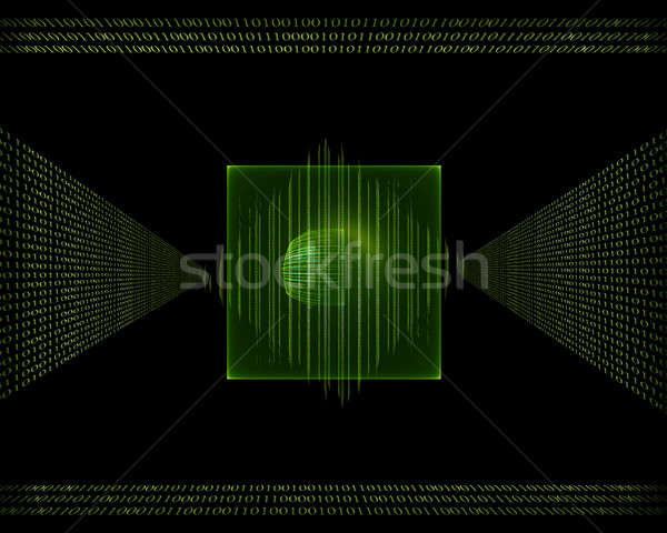 Bináris kód adat áramlás internet számítógép fény Stock fotó © Artida