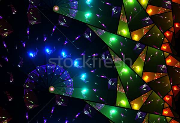 colorful stained glass window Stock photo © Artida