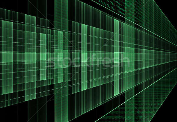 Internet Concept, Binary Code, Data Flow, Matrix Stock photo © Artida