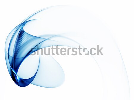 Foto stock: Dinámica · azul · resumen · blanco · ondulado · movimiento