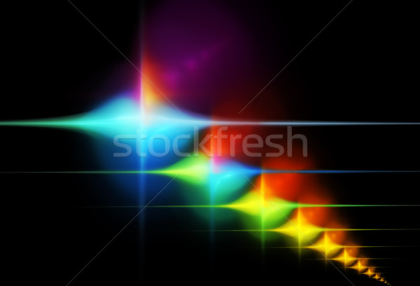 Colorido luzes preto abstrato tecnologia Foto stock © Artida