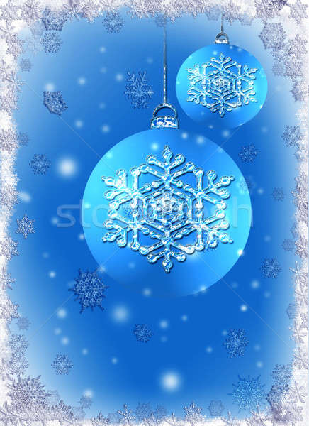 Ghiaccio blu Natale fiocco di neve abstract illustrazione Foto d'archivio © Artida