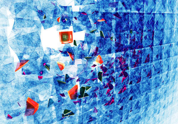 Particelle esplosione vetri rotti abstract illustrazione texture Foto d'archivio © Artida