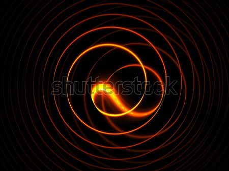fiery circular motions on black background Stock photo © Artida