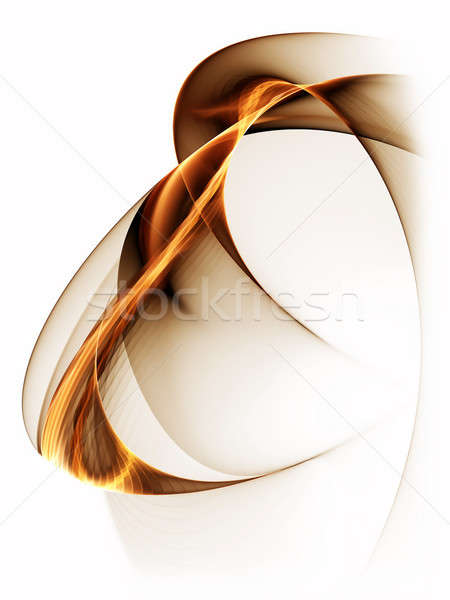 Dinámica dorado resumen blanco ondulado líneas Foto stock © Artida