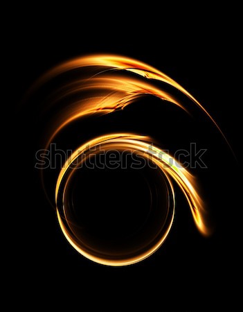 Arany körkörös mozgás absztrakt fekete kör Stock fotó © Artida