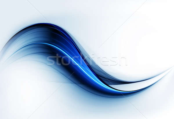 Dinamic albastru abstract mişcare alb ondulat Imagine de stoc © Artida