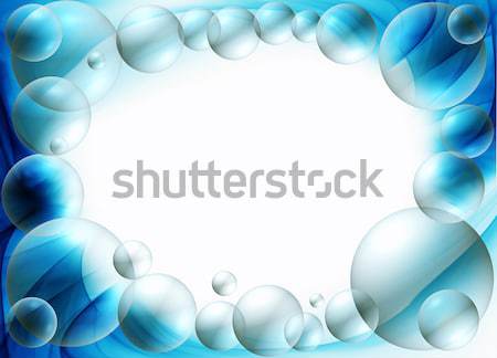 Blauw bubbels frame abstract grens Stockfoto © Artida