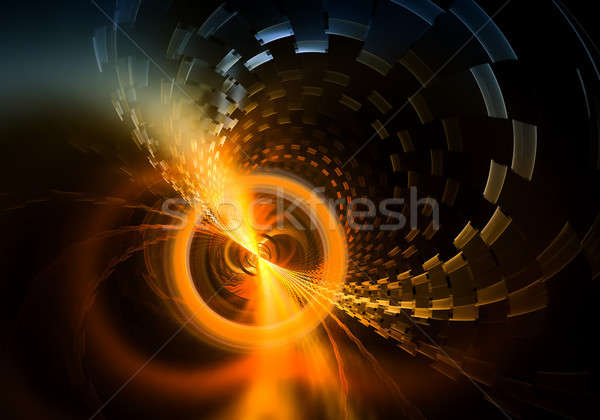 Indepartat energie sferă fumuriu razele particulele Imagine de stoc © Artida