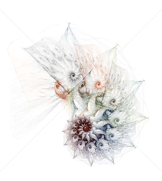 Complex witte illustratie zee ontwerp schoonheid Stockfoto © Artida