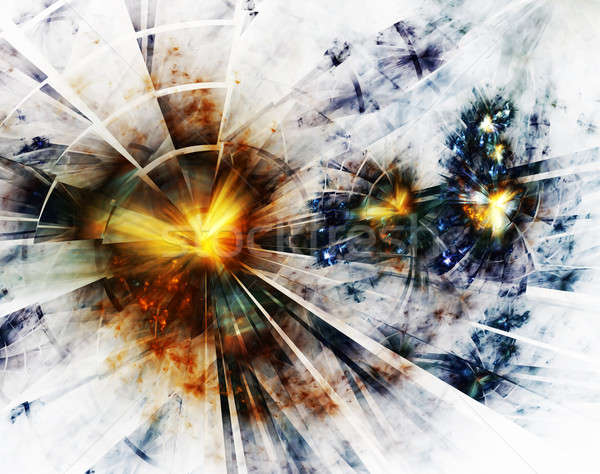 Esplosione vetri rotti luce abstract design Foto d'archivio © Artida