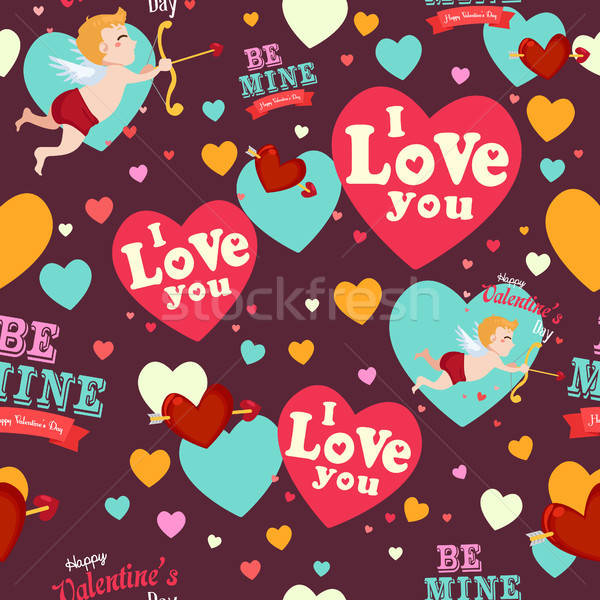 Valentine Day Wallpaper Seamless Pattern Background Stock photo © artisticco
