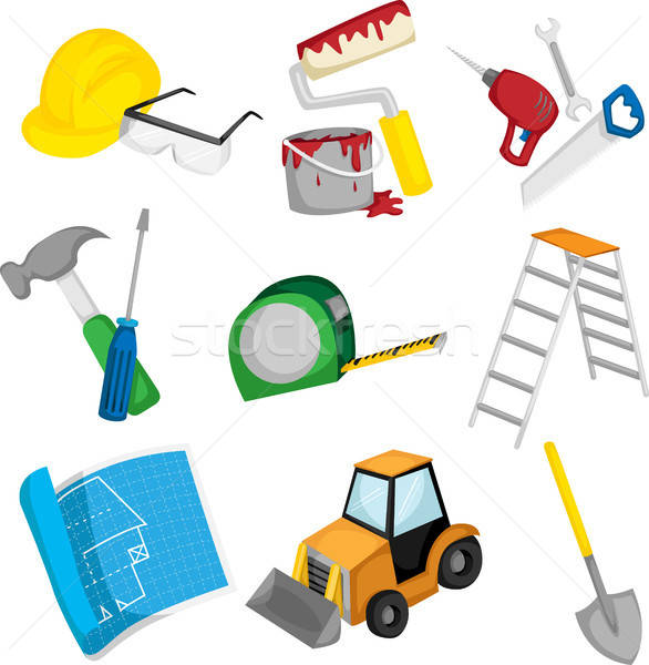 Construction icons Stock photo © artisticco