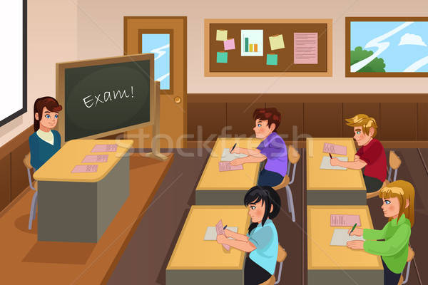 élèves examen classe femme enfants [[stock_photo]] © artisticco