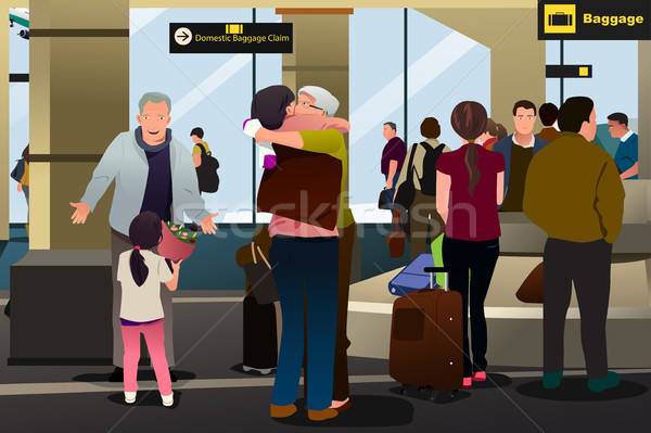 Family Meeting at the Airport Stock photo © artisticco