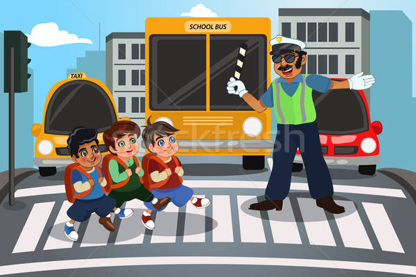 Kids Crossing Road Stock Illustrations – 741 Kids Crossing Road Stock  Illustrations, Vectors & Clipart - Dreamstime