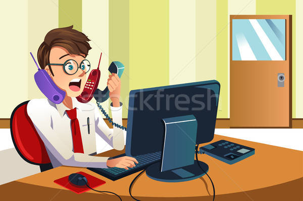 Busy businessman on the phone Stock photo © artisticco