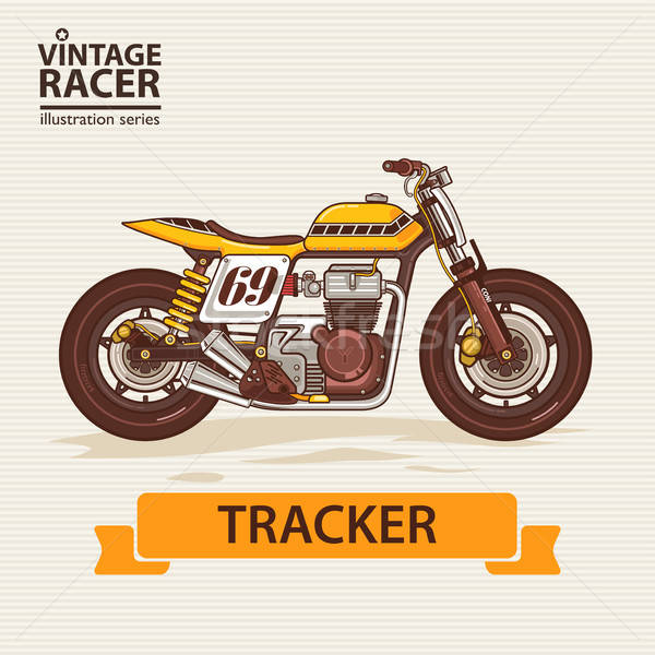 Vintage Racing Motorcycle Stock photo © artisticco