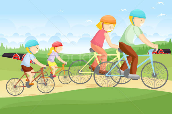 Family biking Stock photo © artisticco